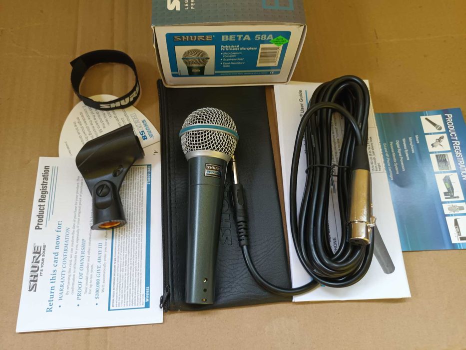Microfon tarabane shure beta 58a Microfon percutie Microfon dj/studio