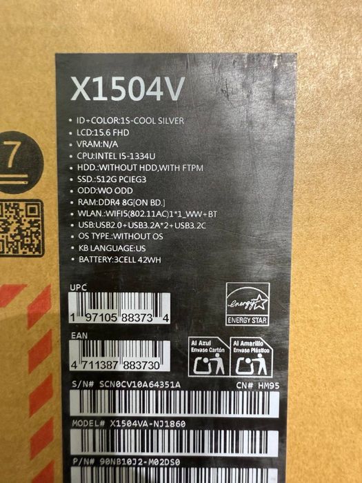 Asus VivoBook X1504V i5-13/8/512