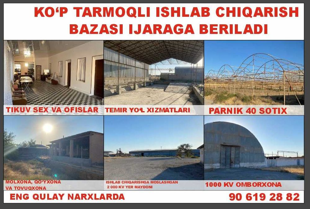 База ижарага берилади Орентир: Вогзал