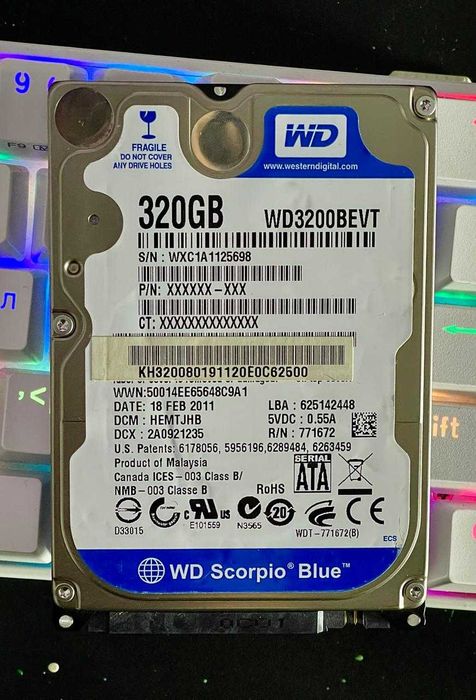 Жесткий диск 2.5 WD 320GB полностью протестирован