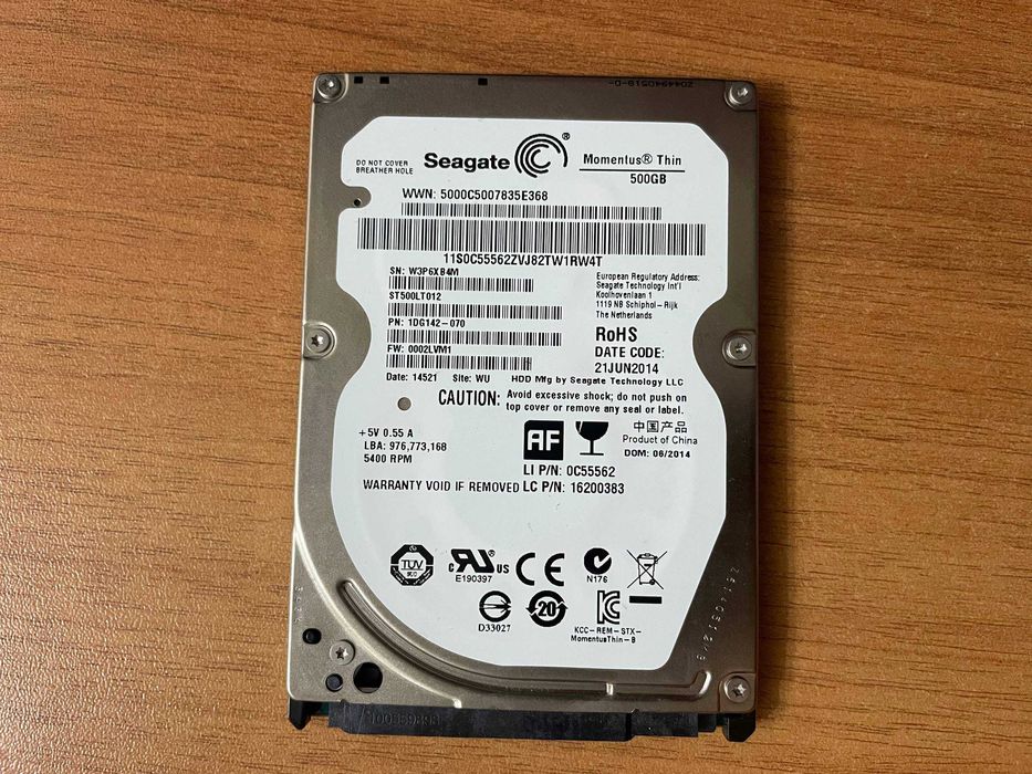 Продам жесткий диск Seagate на 500Гб 2,5".