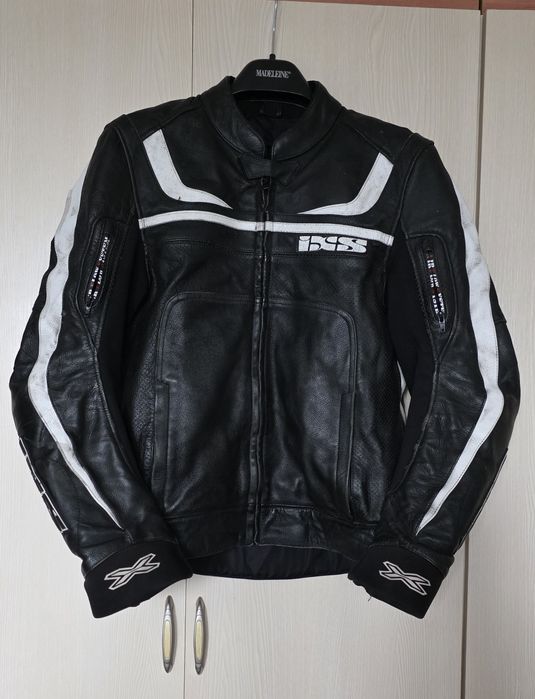 Geaca moto IXS piele naturala cu protecții hard