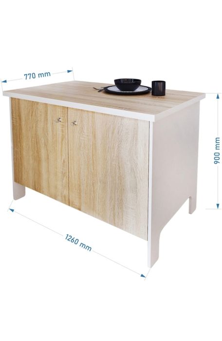Insula de bucatarie+ 2 scaune
