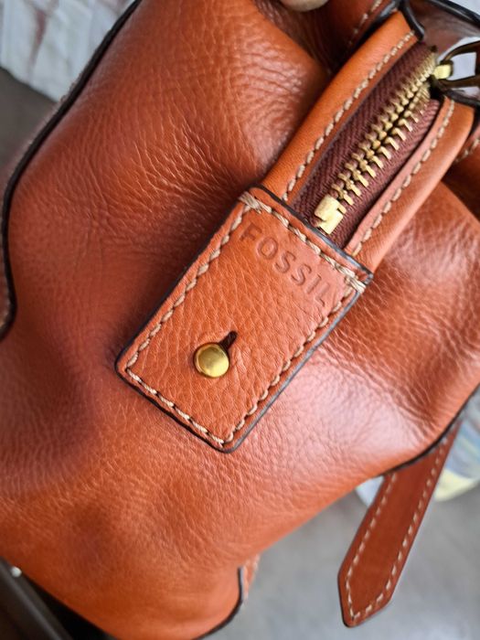 дамска чанта Fossil,малка кожена чантичка-естествена кожа