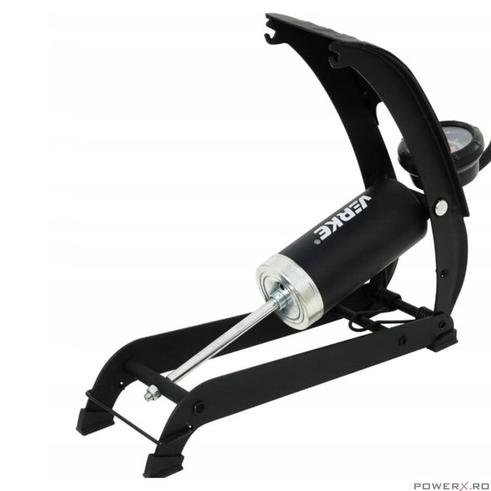 Pompa de picior cu piston dublu si manometru pentru umflat, presiune 7