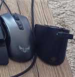 Mouse gaming Asus TUF M3 + cable holder si mouse pad