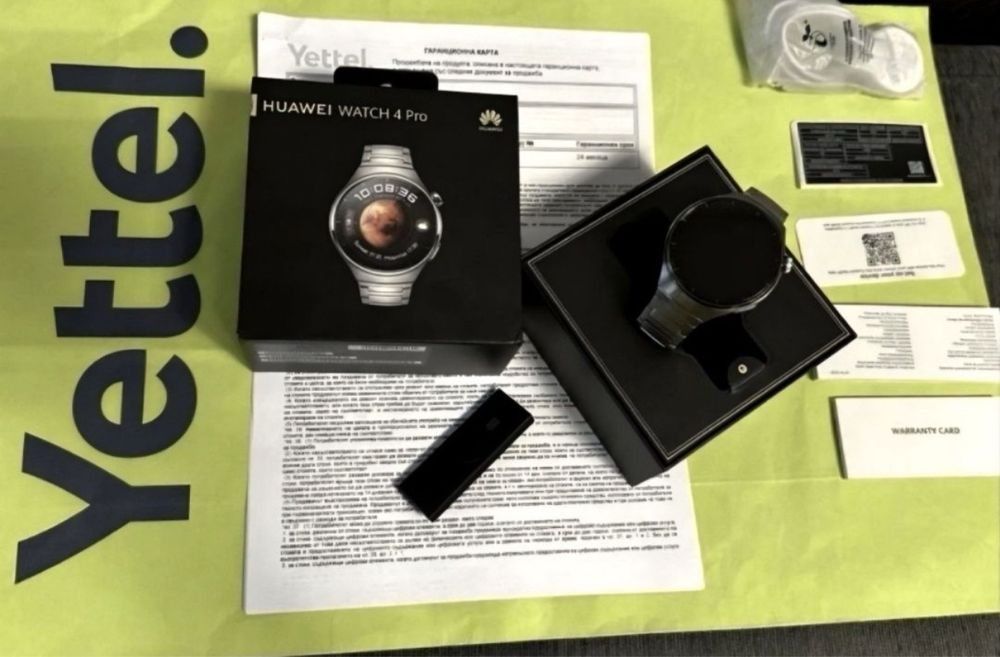 48mm Huawei watch 4 Pro LTE Гаранция Yettel 2025г. Titanium / Титаний