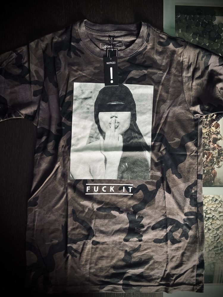 Мъжка тениска -Mister Tee (dark camoflage)