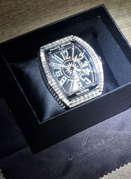 Ceas Luxury Arabic – Baguette Ice Edition (Black Navi)