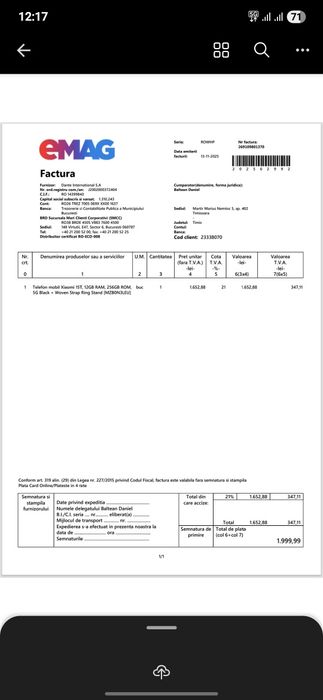 Vând/Schimb Xiaomi 15T 5g Garanție Emag Ca Nou Dual Sim Fulbox Liber