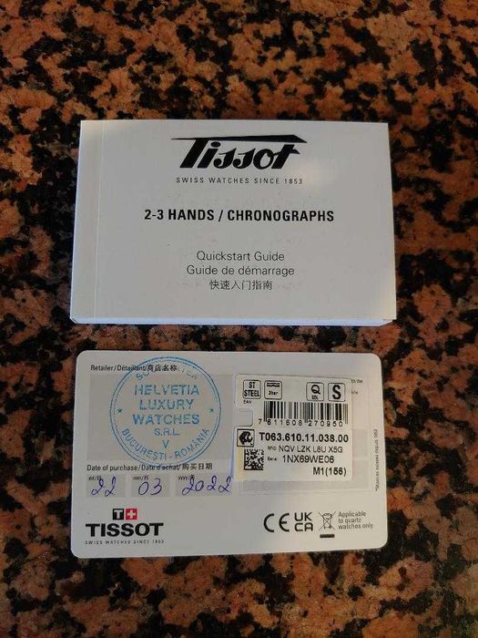 NOU. ceas barbati TISSOT CLASSIC cu « Certificat de Origine ». 330 eur