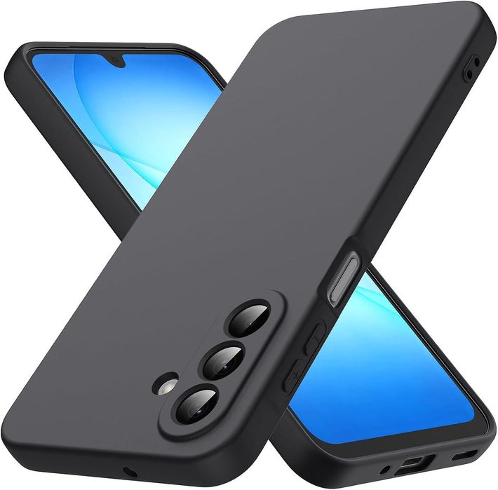 Матов силиконов кейс за samsung galaxy a17 - черен