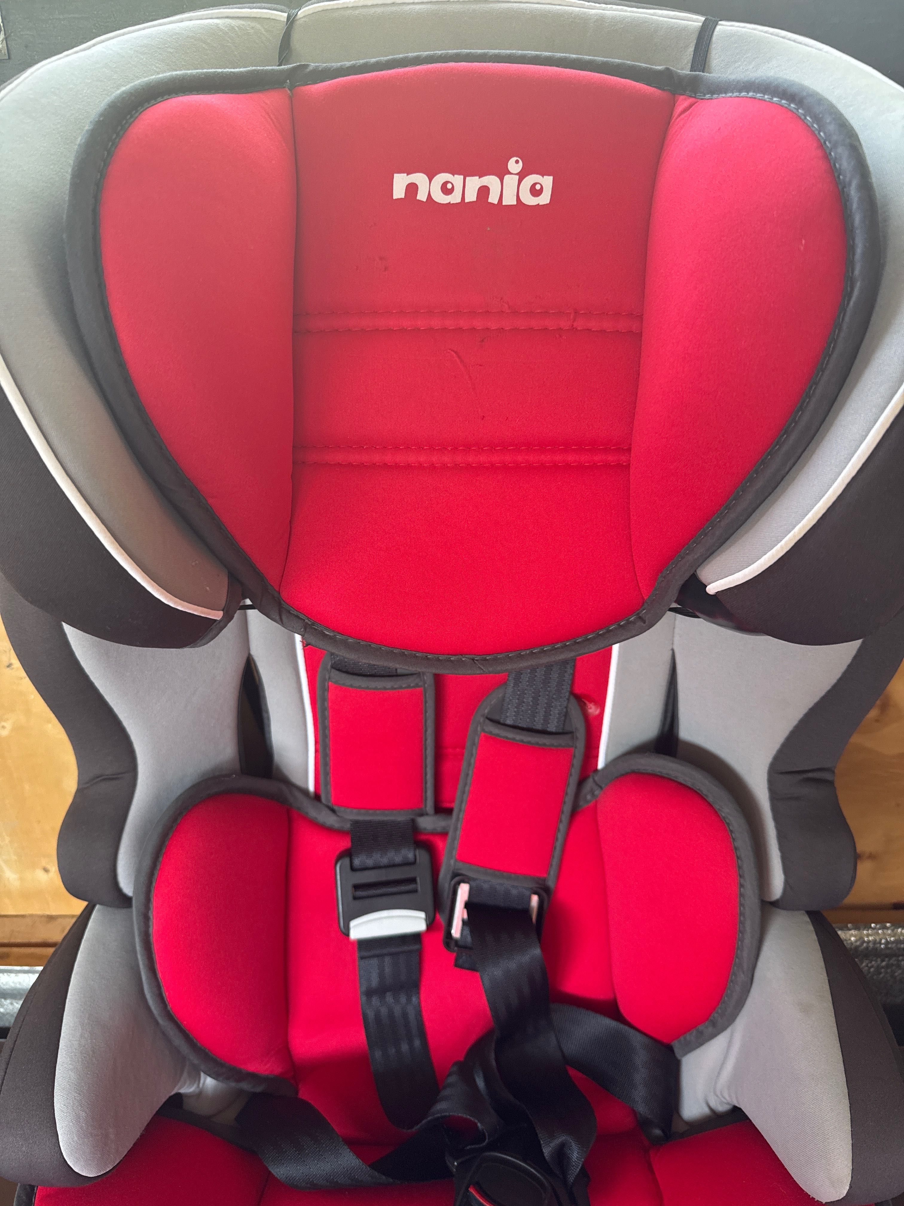 Столче за кола Nania Beline 9 -36 кг, Червено и сиво