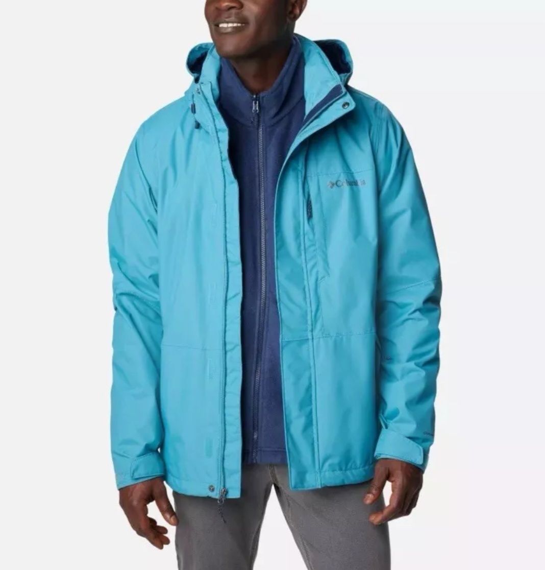 Columbia Gulfport Interchange Jacket Omni-Tech 3-in-1 Aqua Blue M