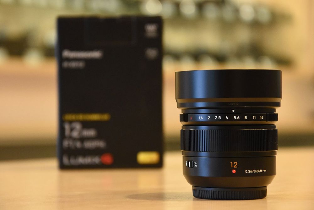 Panasonic 12mm f1.4 + filtru