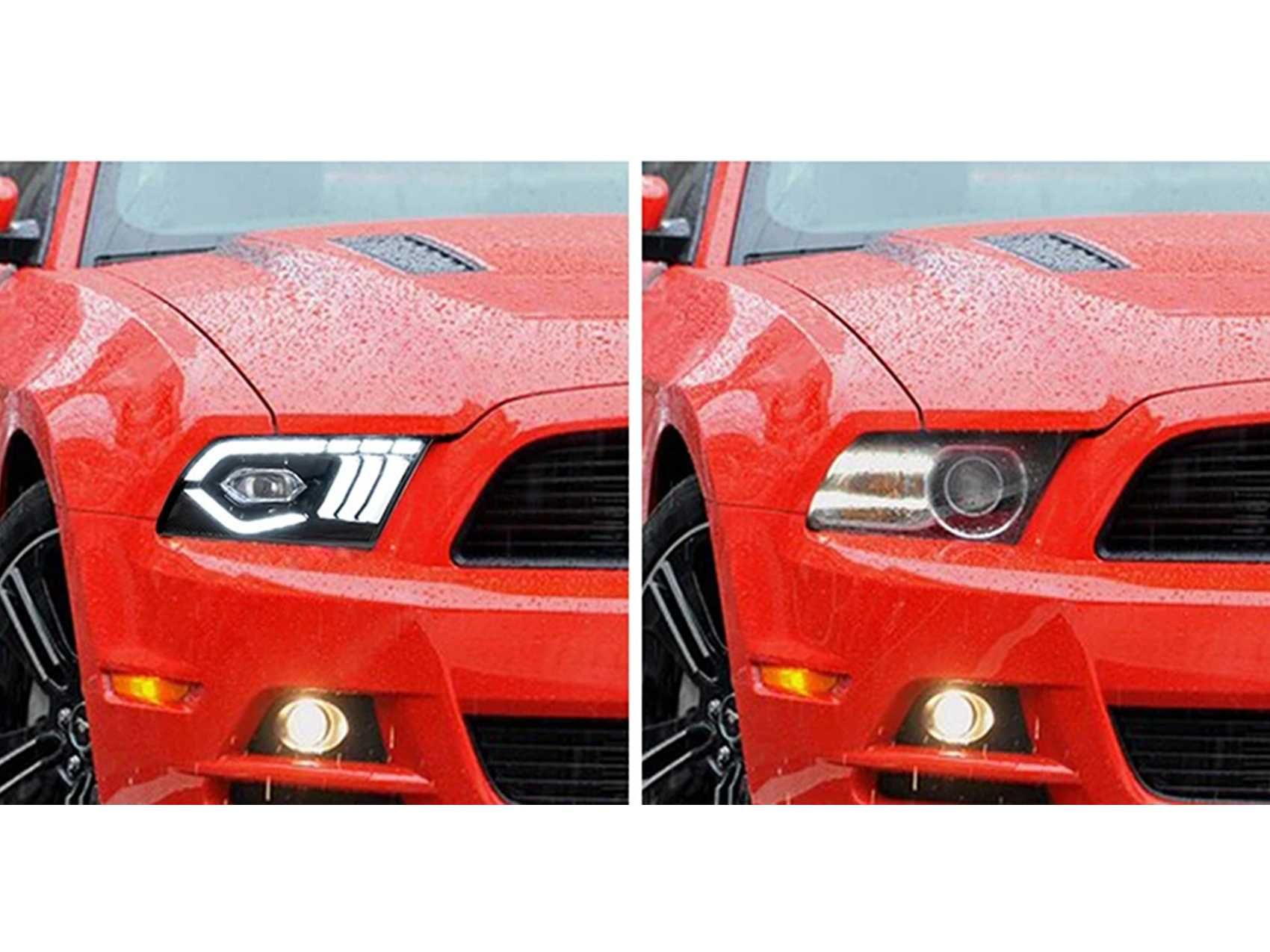 Faruri Full LED Ford Mustang V (2010-2014) cu Semnal Dinamic