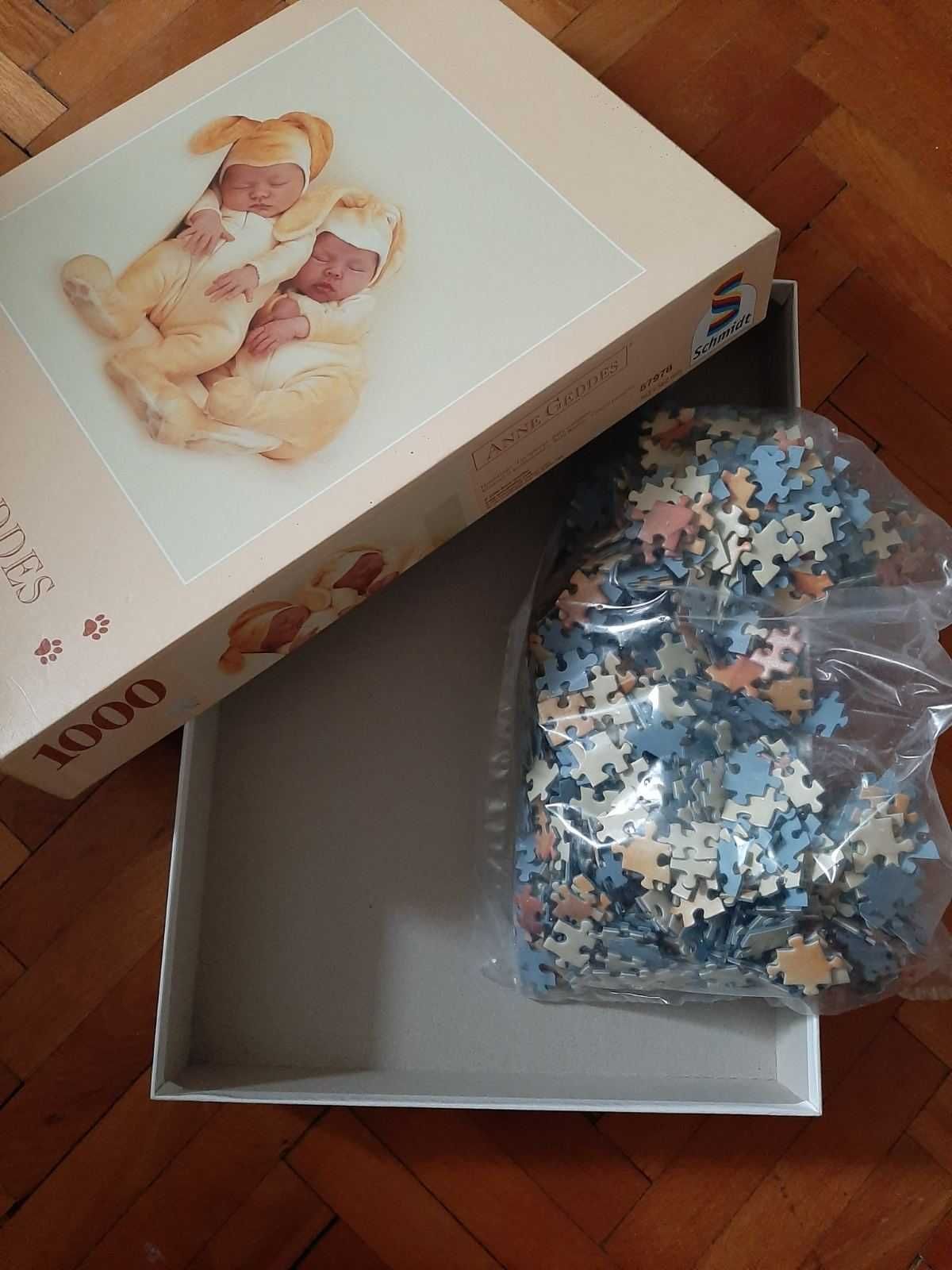 Продавам пъзели Anne Geddes 500-1000 части.