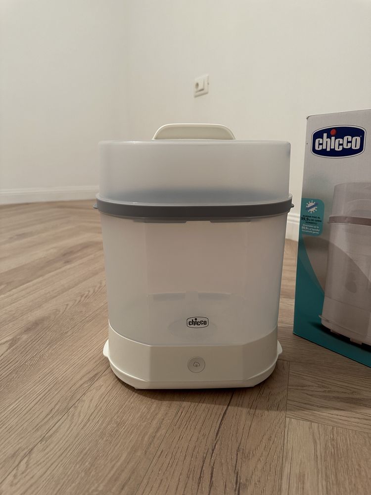 Sterilizator electric cu aburi Chicco 3 in 1 Steril Natural, 0luni+