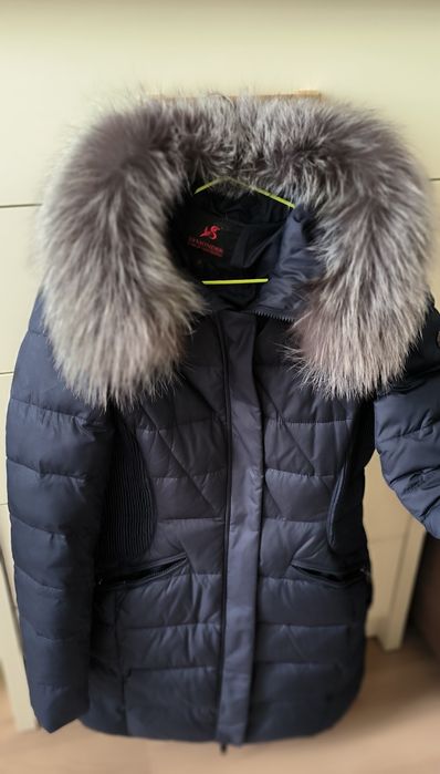 Куртка пуховик с натуральным мехом