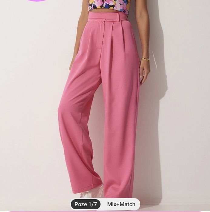 Pantaloni roz largi
