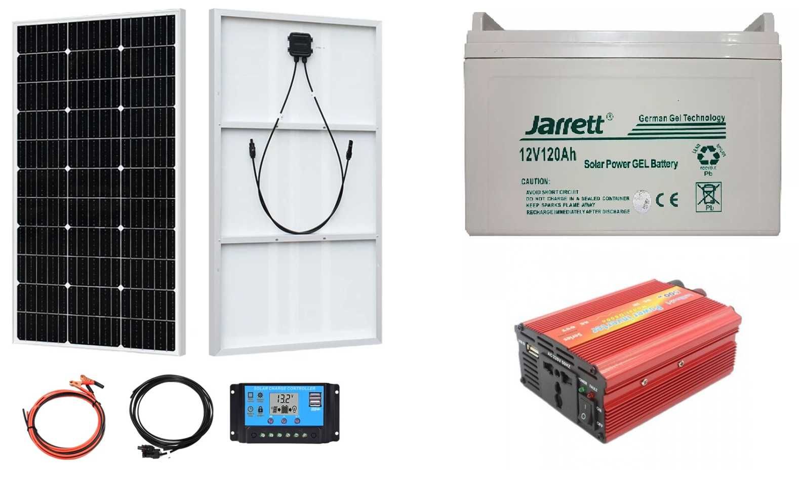 Kit fotovoltaic solar 220V Cabana / Stana / Rulota / Camping 1000w