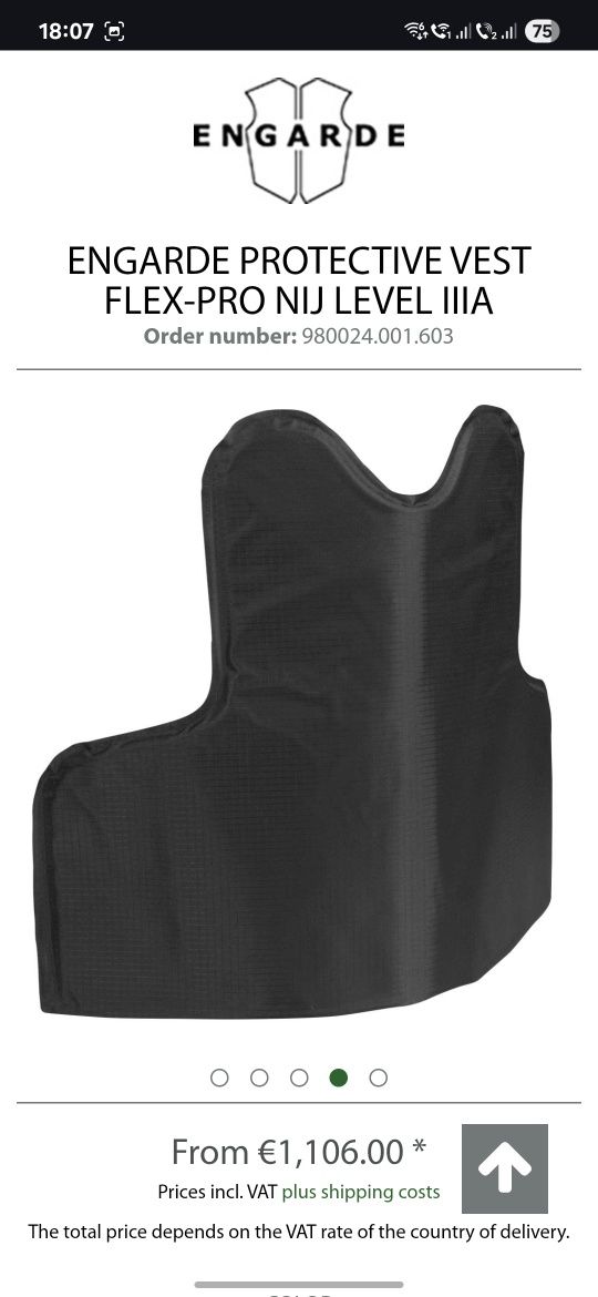 Vesta antiglont si anti cutit Engarde DeLuxe Pro Flex IIIA