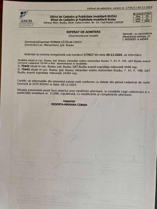 Vând teren intravilan  Oraș Buzău ,Puz  calea București lângă Distrib