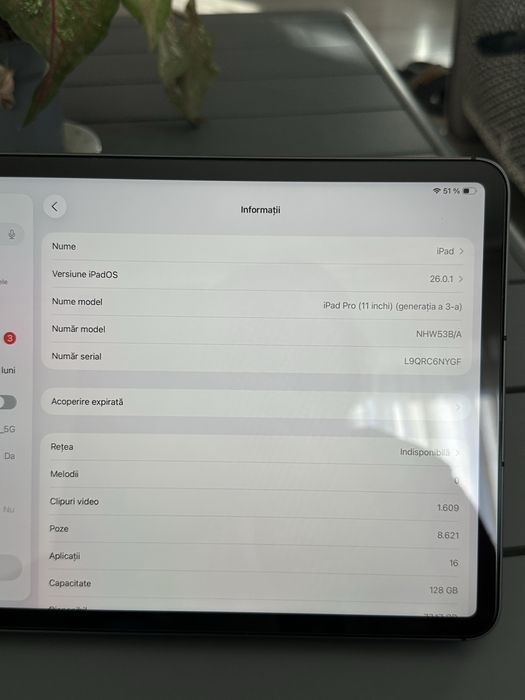 iPad Pro 11” 3rd Gen M1 128 GB, WiFi+Cellular Space Gray