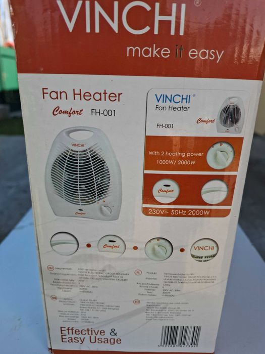 Aeroterma Electrica cu ventilator Vinchi 2000W
