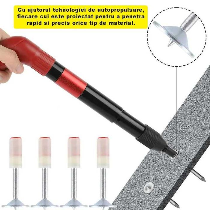 Set de 50 cuie rotunde, bolturi pentru pistol de cuie manual