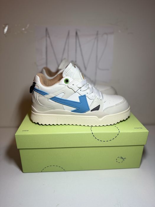 Adidasi/Sneakers Sponge Mid Top White and blue