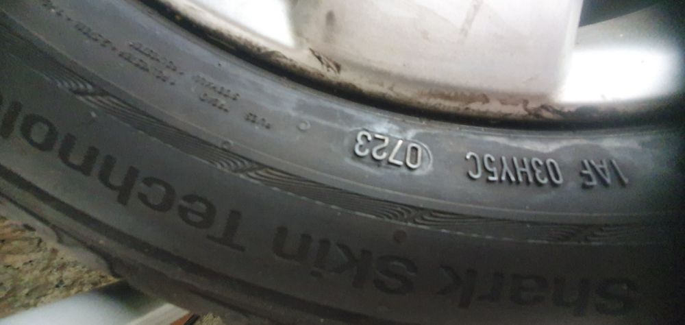 Jante aliaj VW  5x112, 16 inch, anvelope vara Uniroyal DOT 2