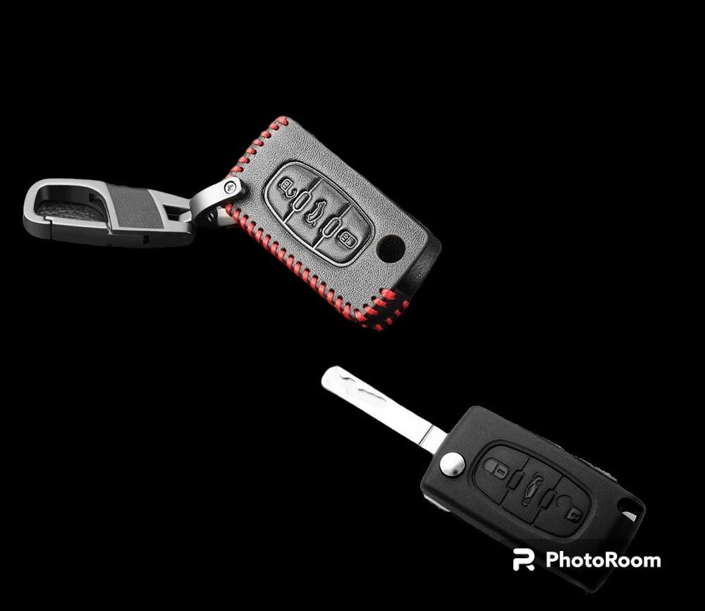 Кожен калъф за ключ Peugeot 3008,508,2008,4008,5008 Citroen C4 C5 Opel