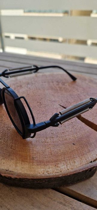 Ochelari de Soare Retro Steampunk – Unisex – Negru Mat