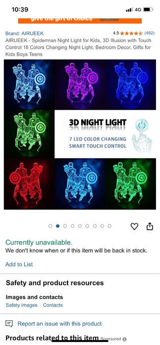 Lampa Spiderman,iluzie 3D,16 culori schimbatoare.Noua