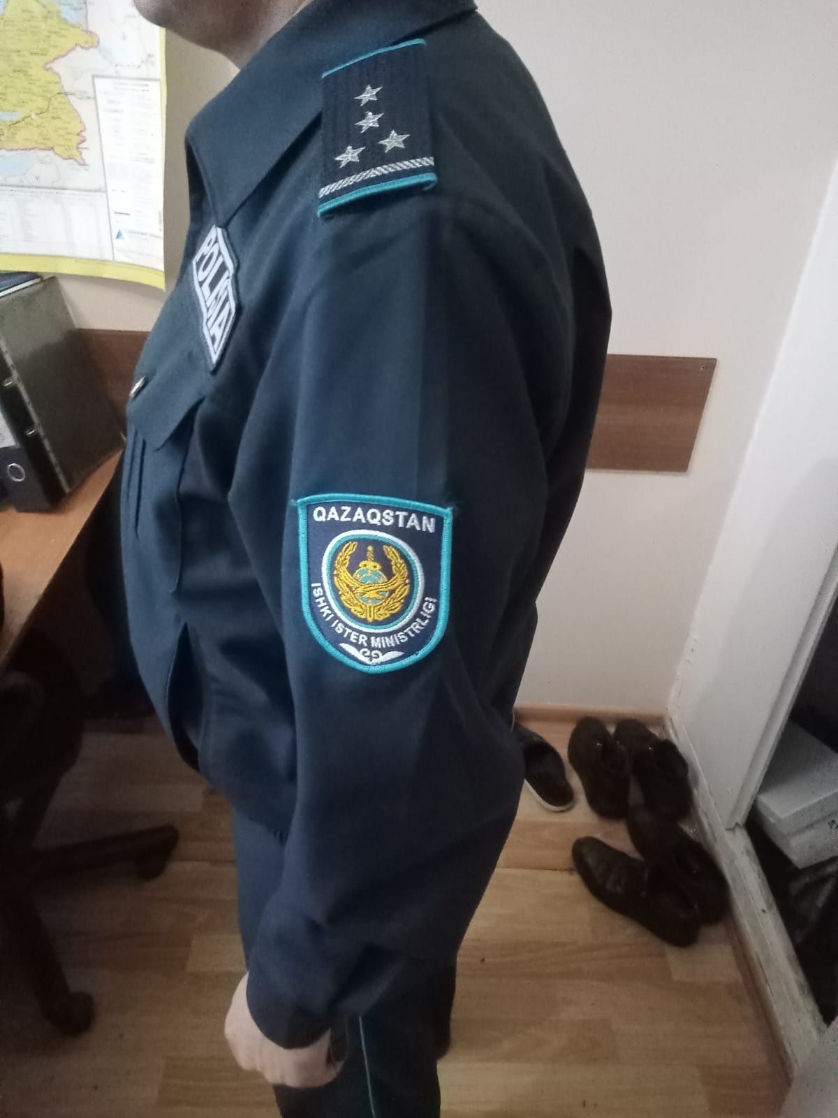 Продам форму полиция(МВД РК новый ), ПШ длинный рукав с брюками