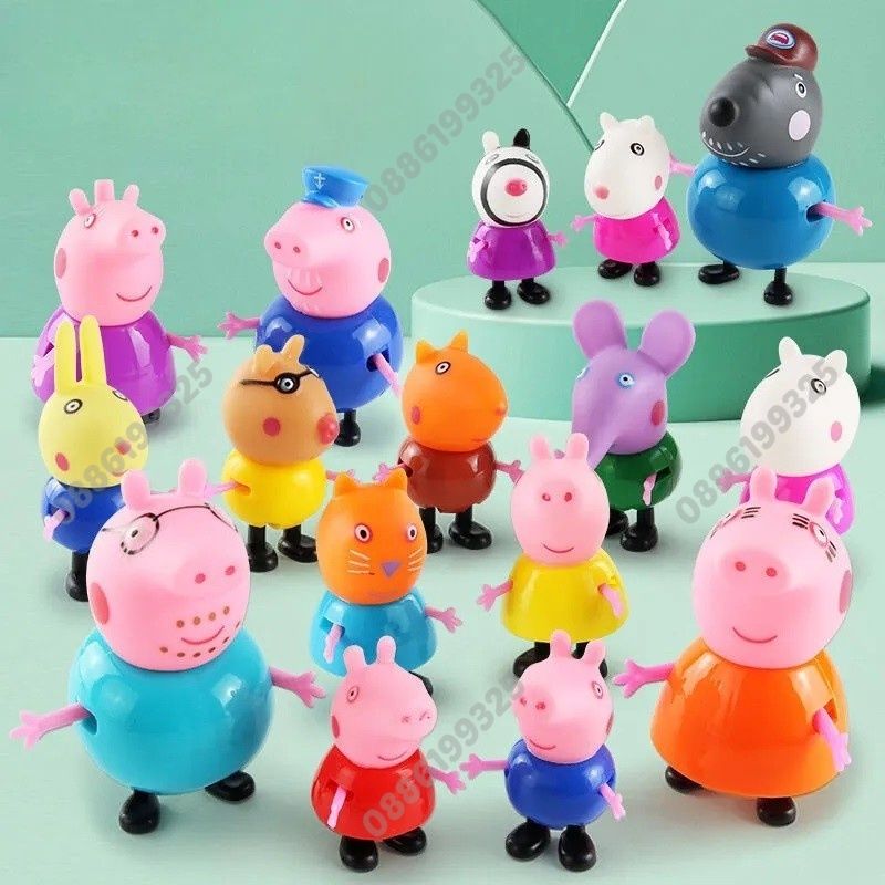 Голям комплект фигурки Пепа Пиг, Всички герои Peppa Pig фигурки