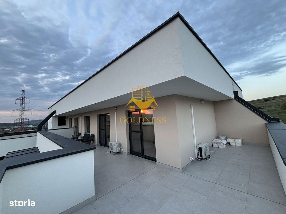 3 camere, modern, parcare, prima închiriere, terasă 46 mp, totul nou