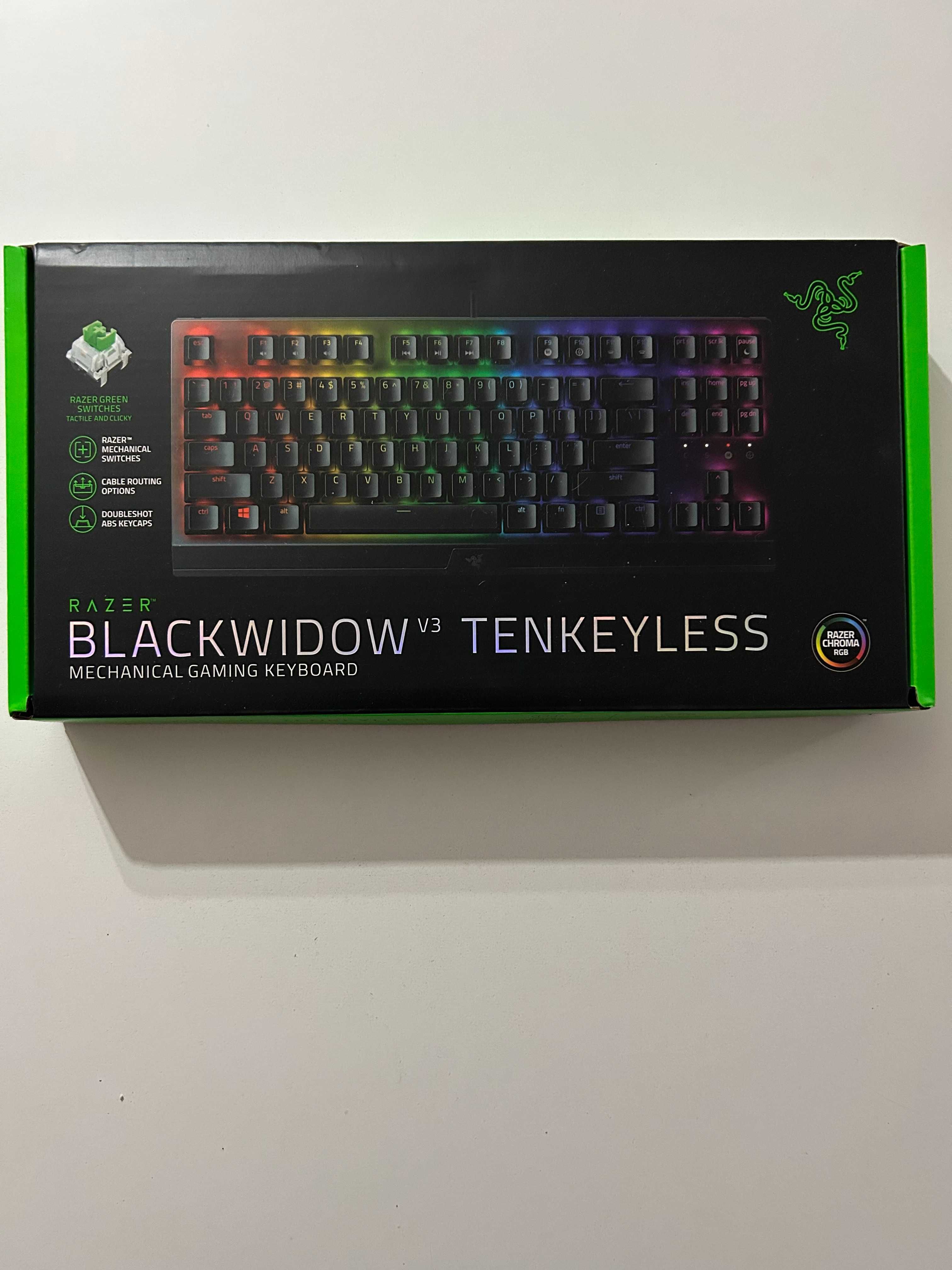 Геймърска механична клавиатура Razer BlackWidow V3 Tenkeyless Черна