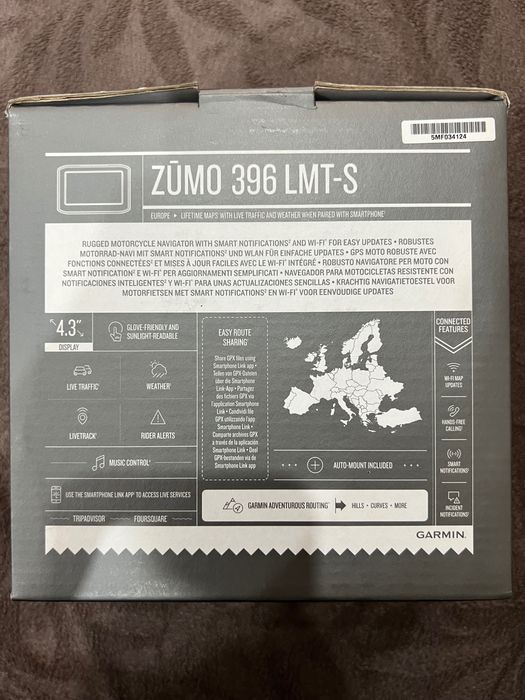 Garmin Zumo 396 LMT-S – Пълен комплект за мотор и кола