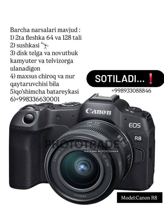 Canon R8 Foto Video aparat