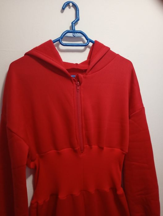 Trening dama cu totul roșu pe elastic