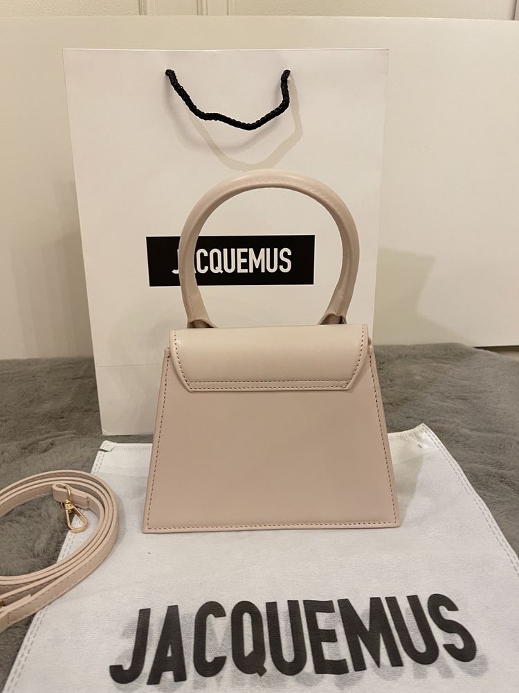 Poseta/Geanta Jacquemus Le Chiquito Moyen Crem