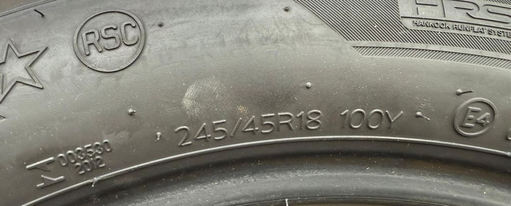 Anvelope de vara Runflat Hankook 245 45 R18