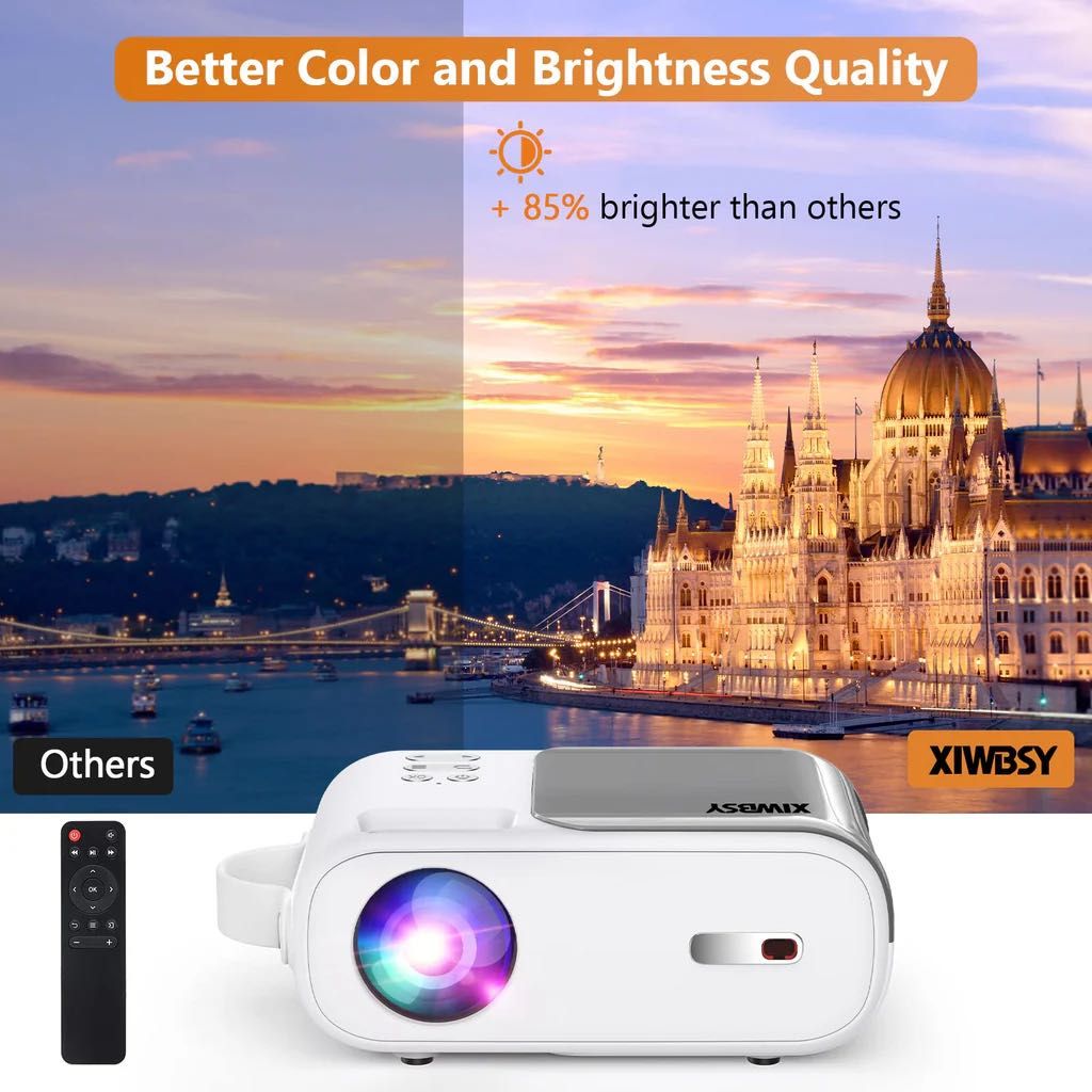 Video Proiector XIWBSY 9500 lumen Bluetooth 1080P, 5G WiFi home cinema