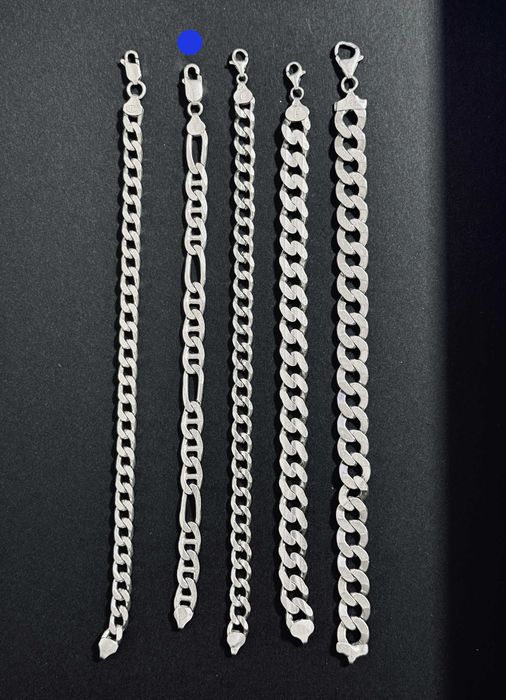 Brățară bărbătească din argint 925 - 21g, 8mm lățime, 18cm lungime