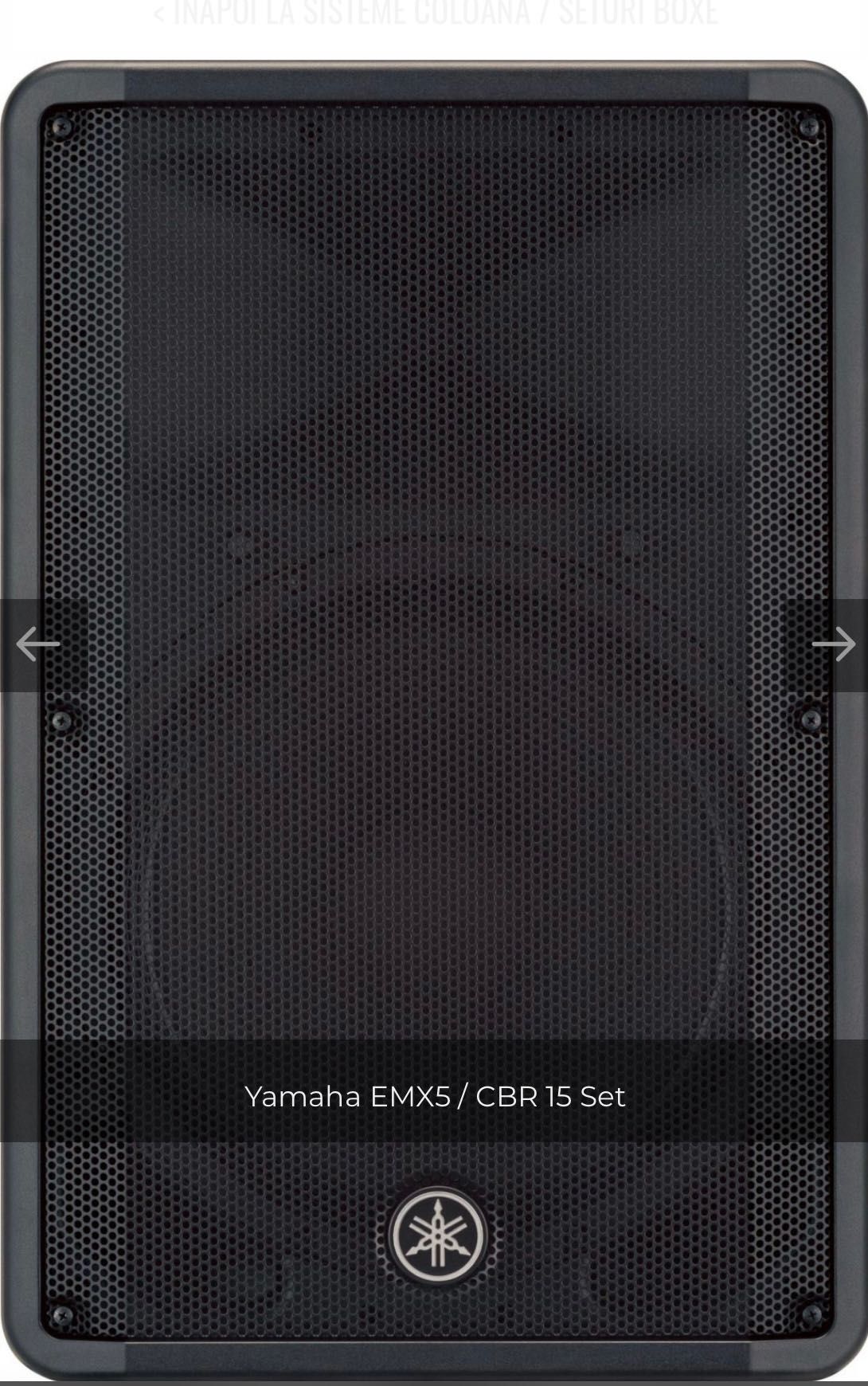 Set Pasiv Yamaha Boxe CBR15 și Mixer EMX5