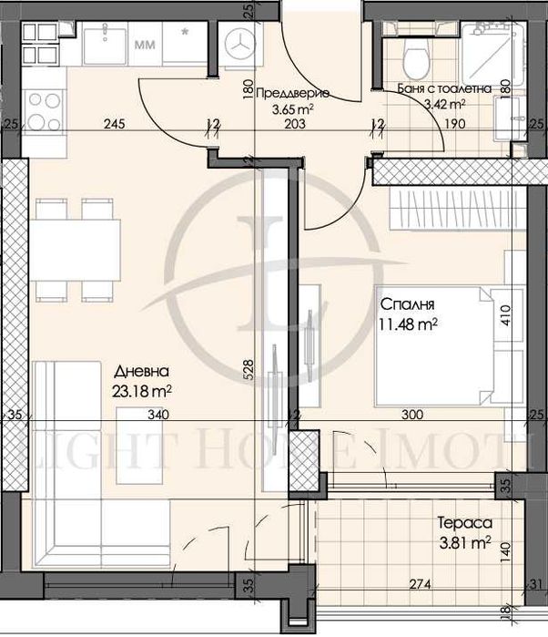 Продава се Двустаен апартамент в Пловдив, Гагарин - 66 кв.м за 1084 €/кв.м - Снимка #3