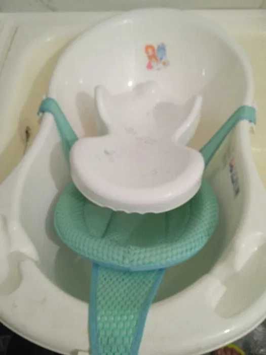 SET cadita baie, cu plasa si suport bebelusi / bebe / copii TEGABABY