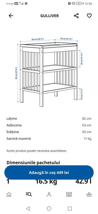 Masa infasat și comoda ikea cu ridicare. Nu se asigură transport.